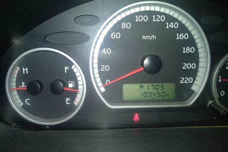 Used Chery QQ3 2007 0.8L Manual Standard Edition Odometer Close Up