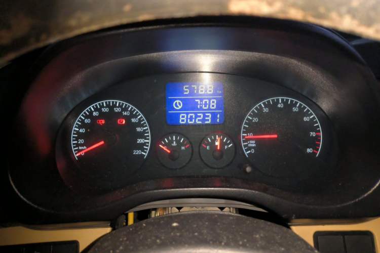 Used Chery Tiggo 2011 Elite Edition 1.6L Manual Comfort DVVT Odometer Close Up