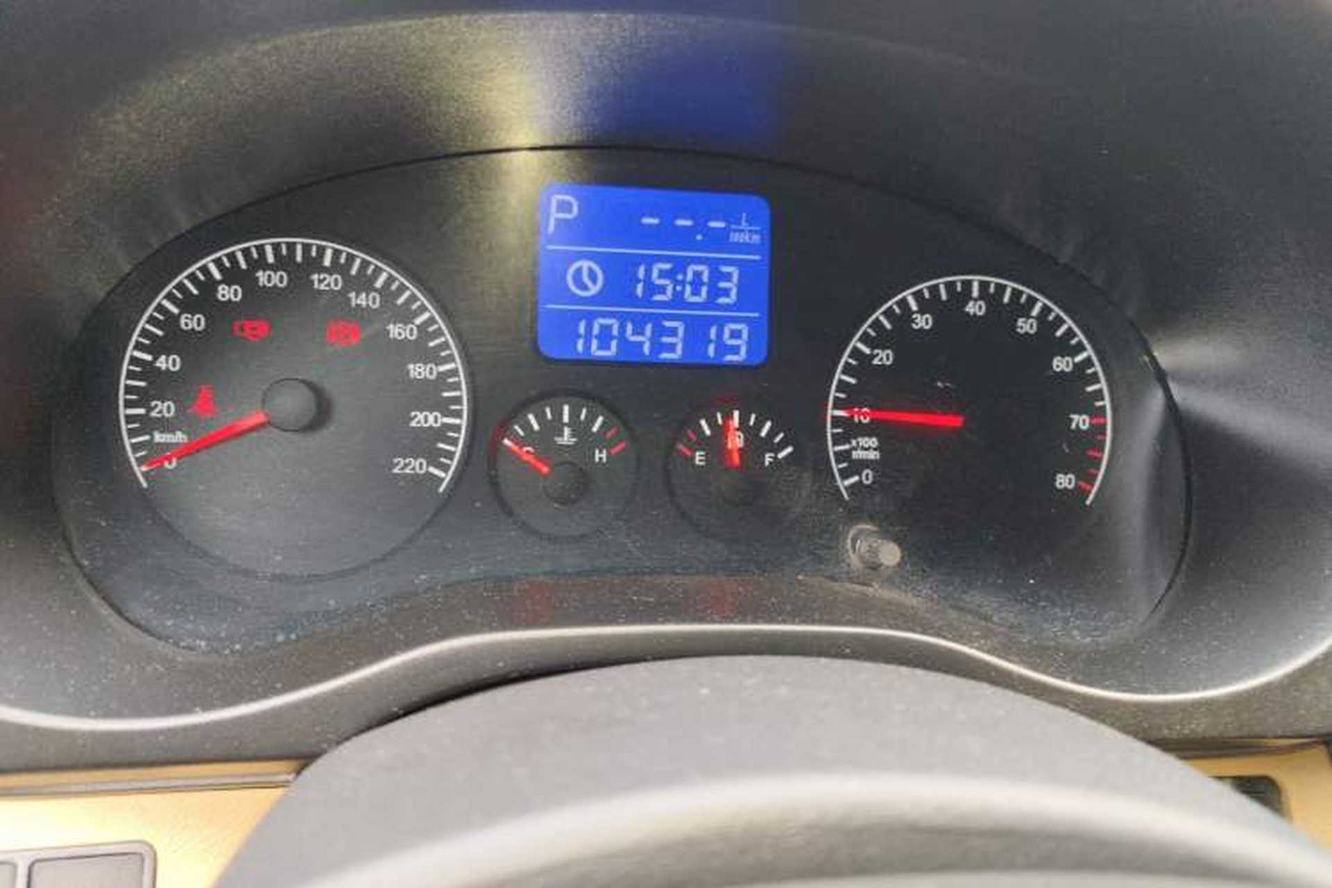 Used Chery Tiggo 2012 Elite Edition 1.6L CVT Comfort DVVT Model Odometer Close Up