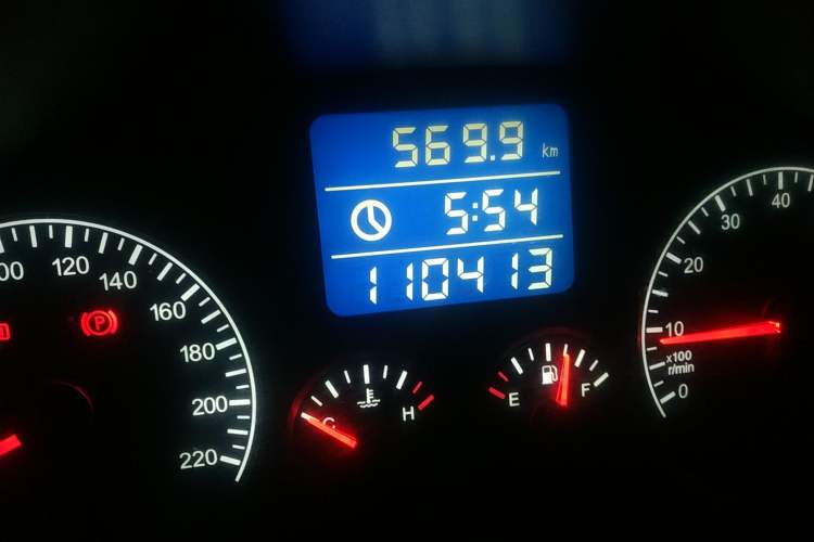 Used Chery Tiggo 2012 Elite Edition 1.6L Manual Luxury DVVT Model Odometer Close Up