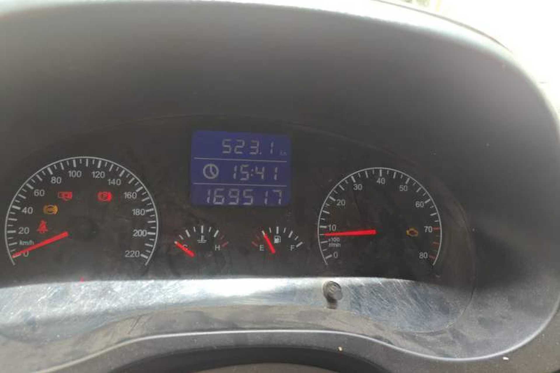 Used Chery Tiggo 2012 Elite Edition Facelift 1.6L Manual Comfort DVVT Odometer Close Up