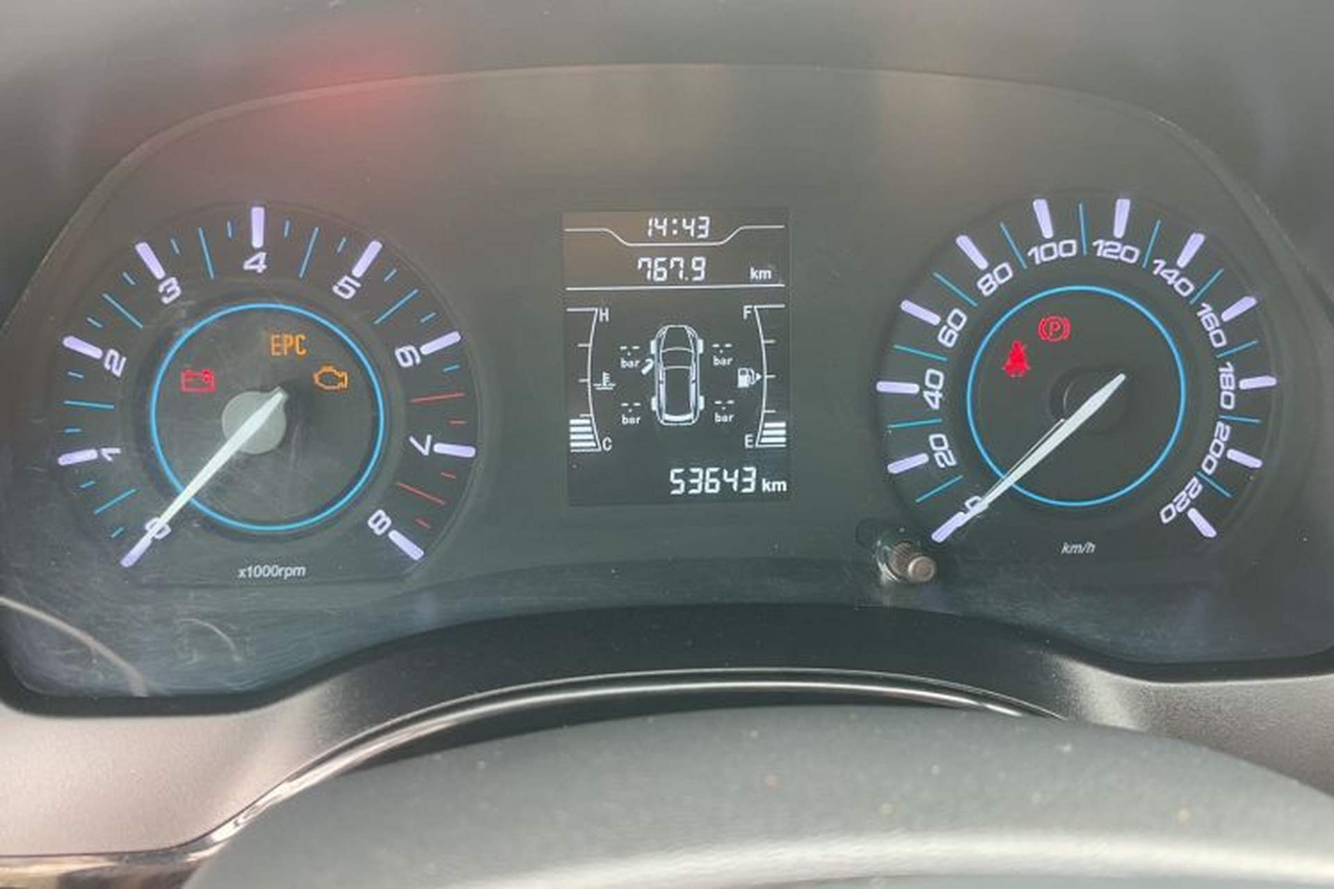 Used Chery Tiggo 3 2018 Classic Edition 1.6L Manual Elite Model Odometer Close Up