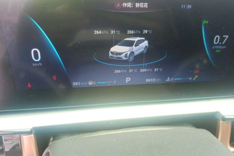 Used Chery Tiggo 5x 2025 High-Performance Edition 1.5T CVT Luxury Model Odometer Close Up