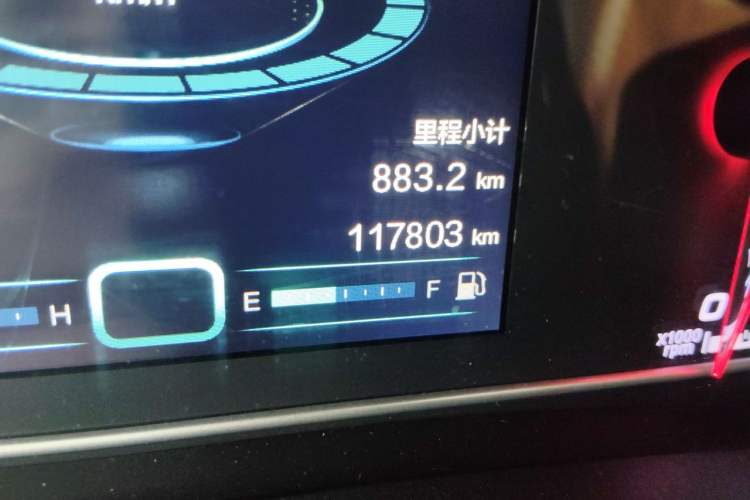 Used Chery Tiggo 7 2016 1.5T Manual Yaozhen Edition Odometer Close Up