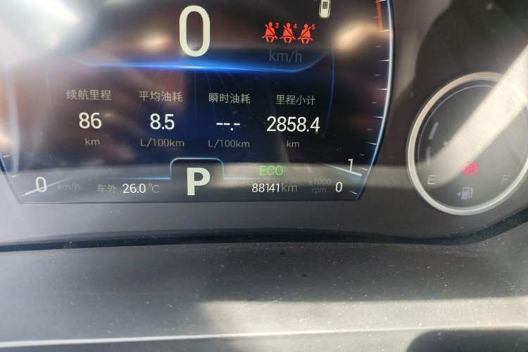 Used Chery Tiggo 8 2019 1.6 TGDI Automatic Elite Model Odometer Close Up