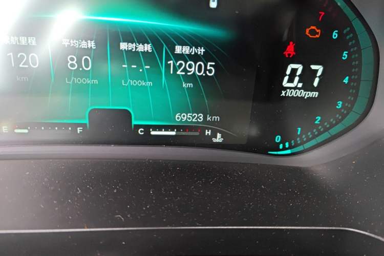 Used Chery Tiggo 8 2020 230TCI Manual Elite Edition Odometer Close Up