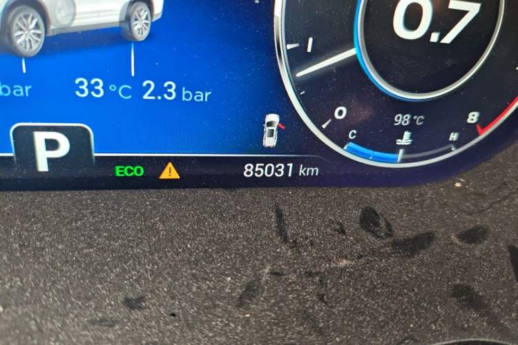 Used Chery Tiggo 8 2020 290TGDI Automatic Prestige Edition Odometer Close Up