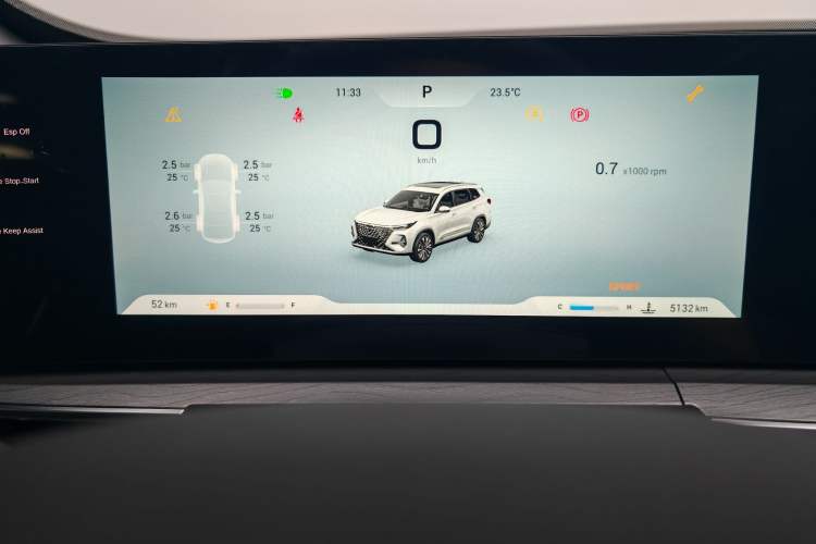 Used Chery Tiggo 8 PRO 2025 290T Two-Wheel-Drive Luxury Edition Odometer Close Up