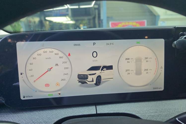 Used Chery Tiggo 9 2023 Updated Version 2.0T Automatic Two-Wheel Drive Luxury Edition 7 Seats Instrument Cluster