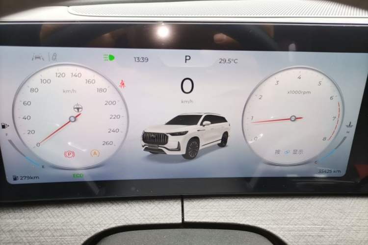Used Chery Tiggo 9 2023 2.0T Dual-Clutch Two-Wheel Drive Leading Edition 5 Seats Instrument Cluster