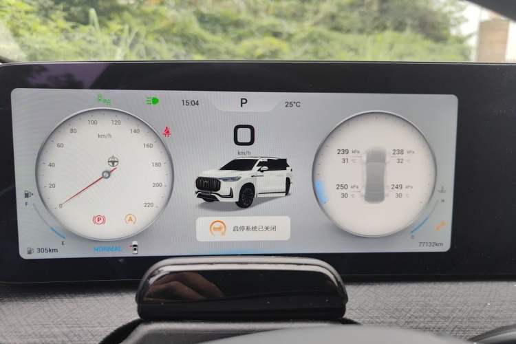 Used Chery Tiggo 9 2023 2.0T Automatic Two-Wheel Drive Prestige Edition 5 Seats Instrument Cluster