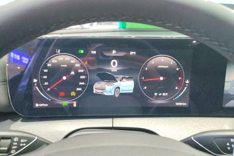 Used Chery Tiggo 9 2023 2.0T Dual-Clutch Two-Wheel Drive Luxury Edition 7 Seats Instrument Cluster