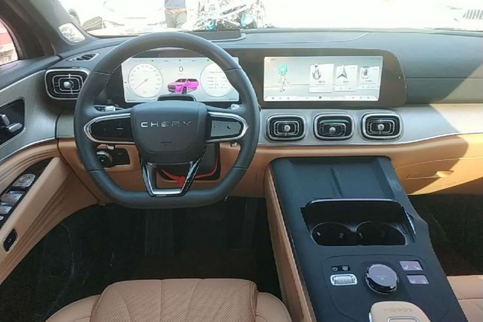 Used Chery Tiggo 9 2023 2.0T Automatic All-Wheel Drive Flagship Version 5 Seats Steering Wheel