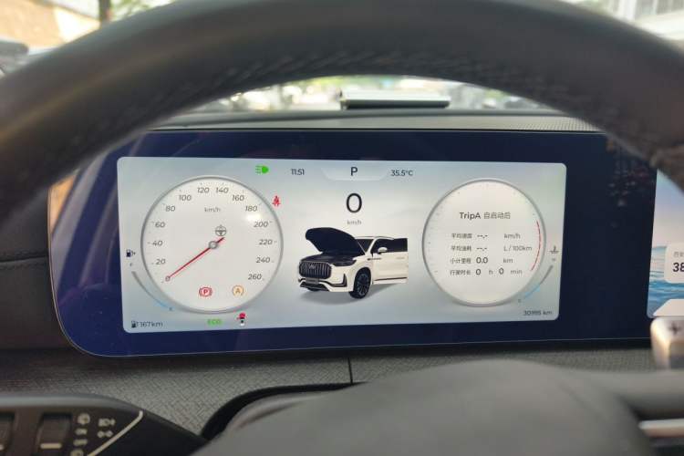 Used Chery Tiggo 9 2023 2.0T Dual-Clutch Two-Wheel Drive Luxury Edition 5 Seats Instrument Cluster