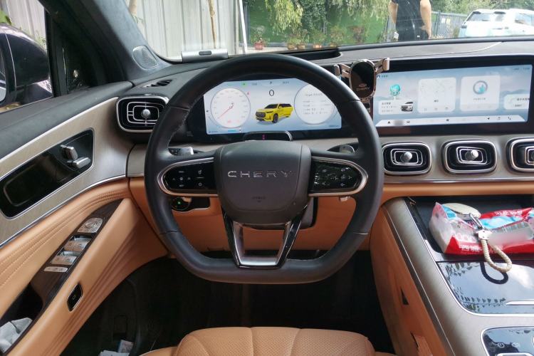 Used Chery Tiggo 9 2023 Updated Version 2.0T Automatic All-Wheel Drive Flagship Edition 5 Seats Steering Wheel