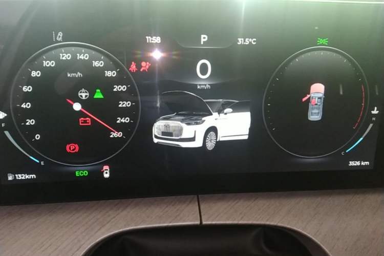 Used Chery Tiggo 9 2025 2.0T Automatic Two-Wheel Drive Luxury Edition 5 Seats Instrument Cluster