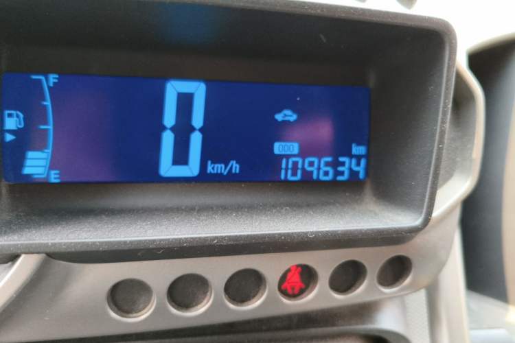 Used Chevrolet Aveo Sonic 2011 Sedan 1.4L Manual Transmission SE Odometer Close Up