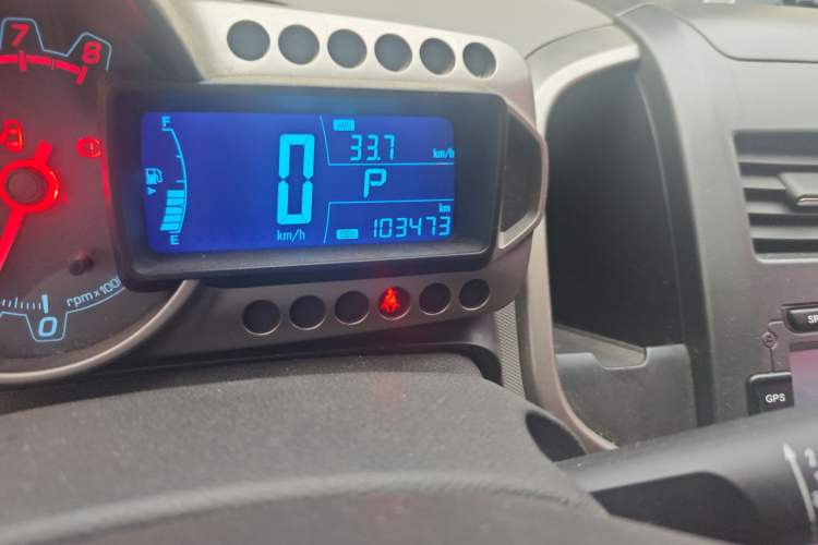Used Chevrolet Aveo Sonic 2011 Sedan 1.6L Automatic SX Odometer Close Up