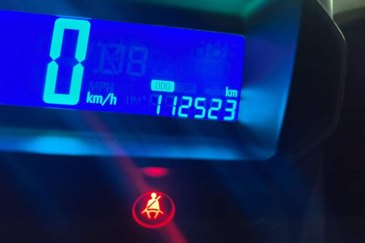 Used Chevrolet Aveo Sonic 2011 Hatchback 1.4L MT SE Odometer Close Up