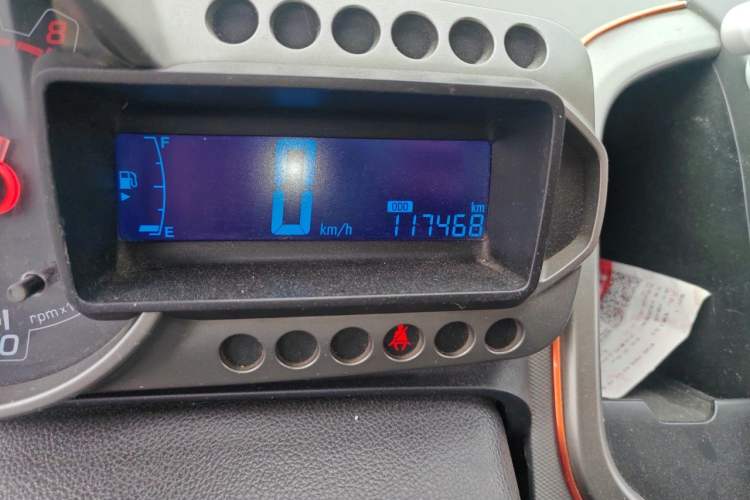 Used Chevrolet Aveo Sonic 2011 Hatchback 1.4L MT SE Odometer Close Up