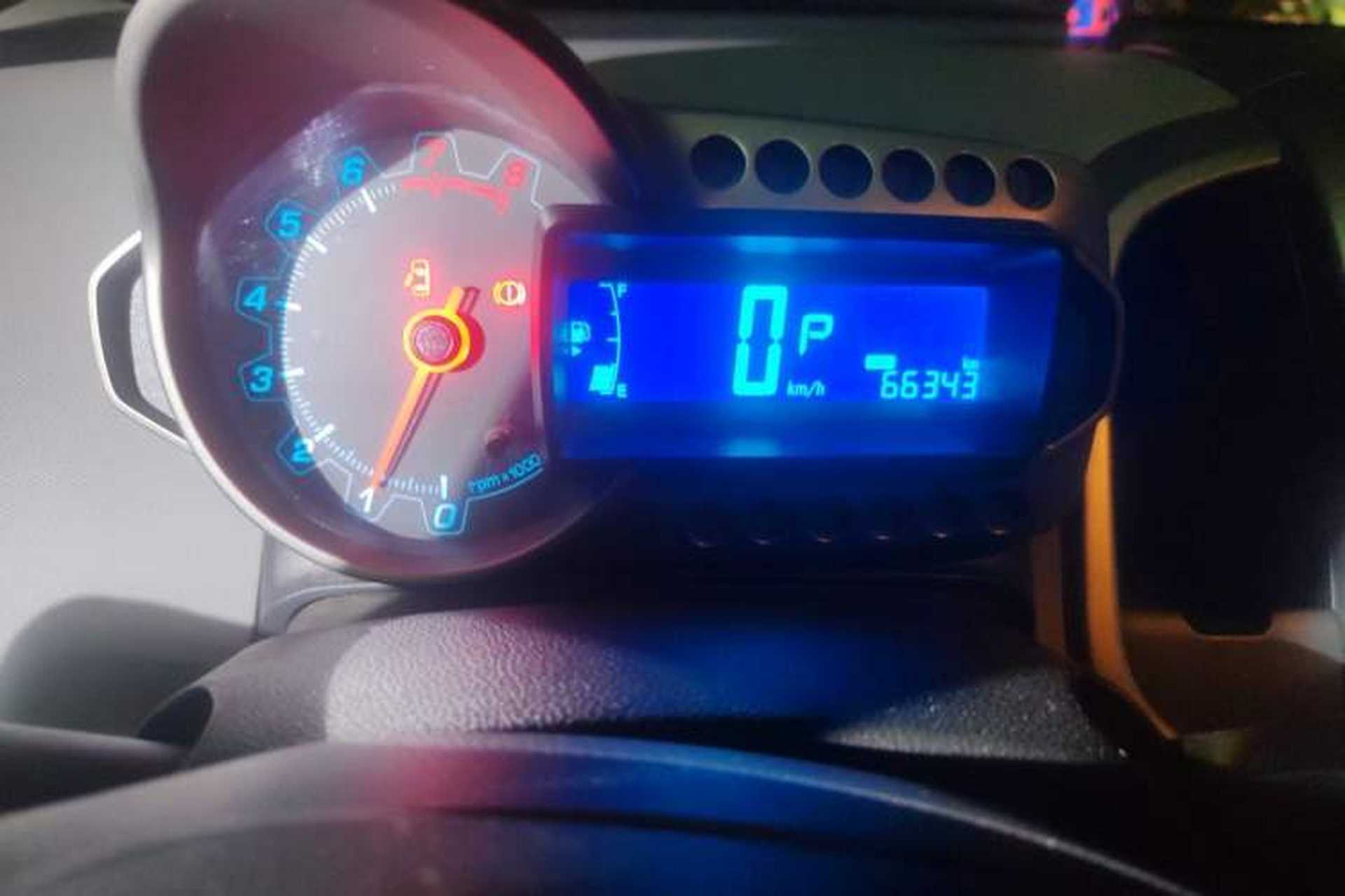 Used Chevrolet Aveo Sonic 2013 Sedan 1.4L Automatic with Sunroof Odometer Close Up