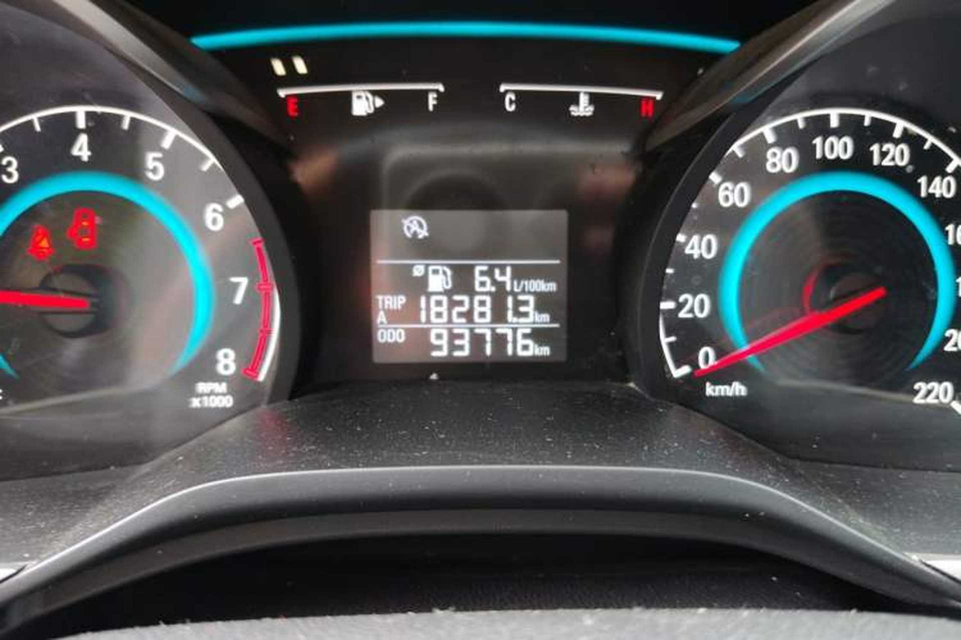 Used Chevrolet Cavalier 2016 1.5L Manual Enjoyment Edition Odometer Close Up