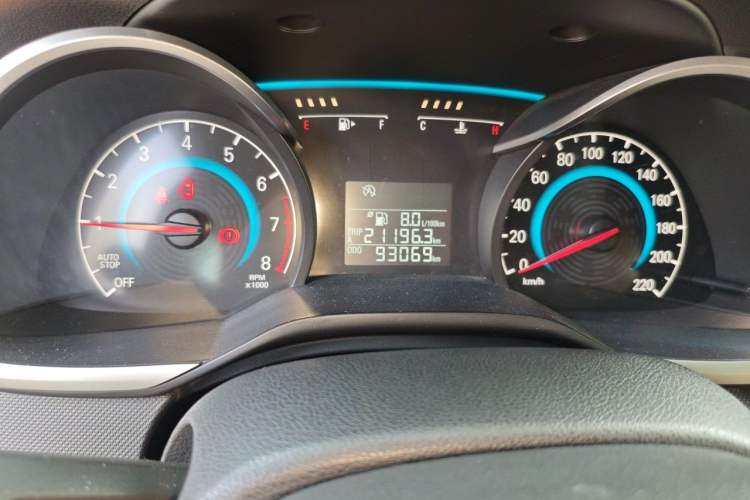 Used Chevrolet Cavalier 2016 1.5L Manual Enjoyment Edition Odometer Close Up