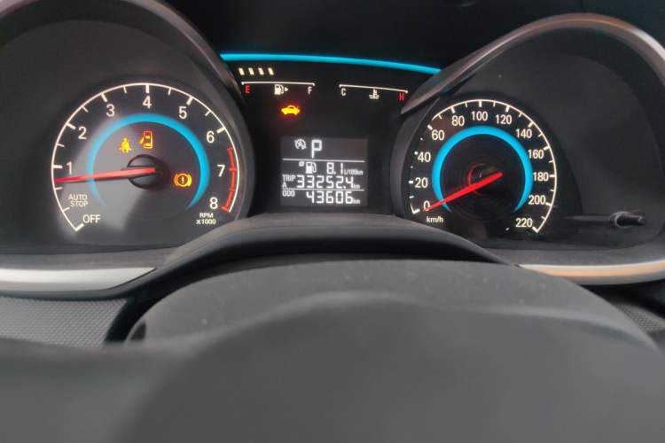 Used Chevrolet Cavalier 2018 320 Automatic Enjoyment Sunroof Edition Odometer Close Up