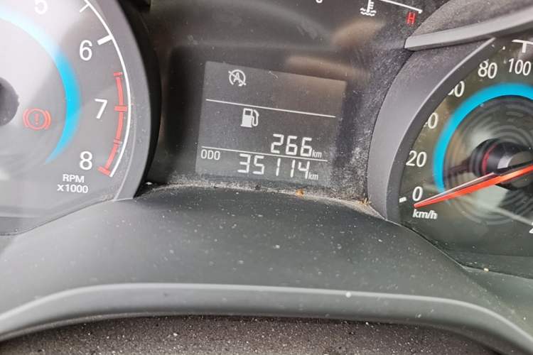 Used Chevrolet Cavalier 2019 320 Manual Xinyue Edition Odometer Close Up