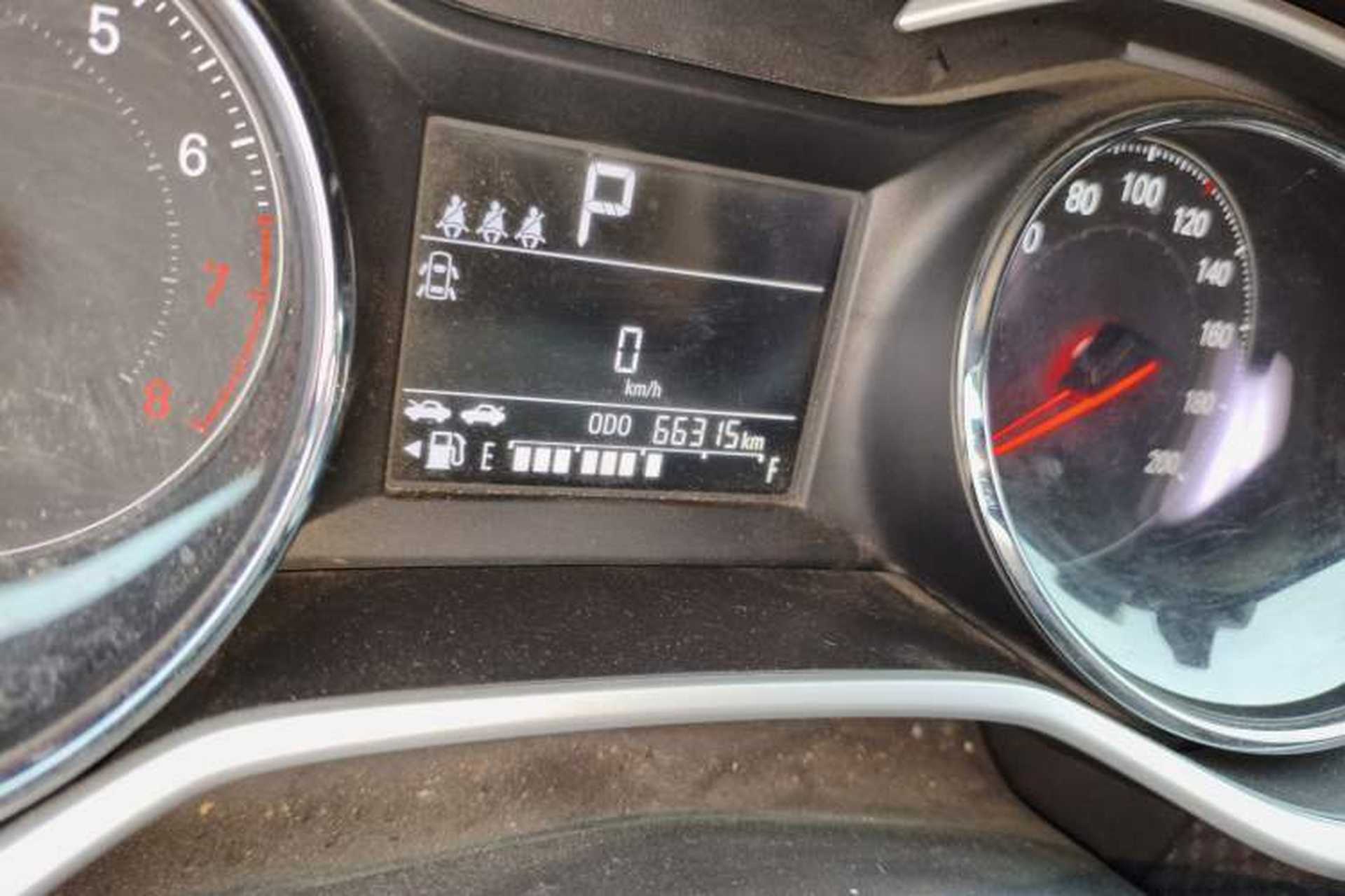 Used Chevrolet Cavalier 2022 325T Automatic Enjoyment Edition Odometer Close Up