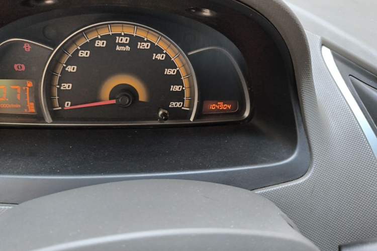 Used Chevrolet Sail 2010 Sedan 1.2L Manual Warm Edition Odometer Close Up