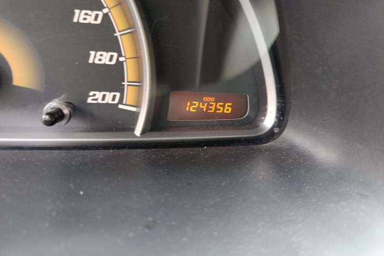 Used Chevrolet Sail 2010 Hatchback 1.2L Manual Warm Edition Odometer Close Up