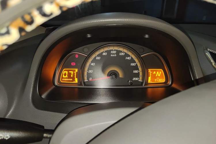 Used Chevrolet Sail 2010 Hatchback 1.2L AMT Ideal Edition Odometer Close Up