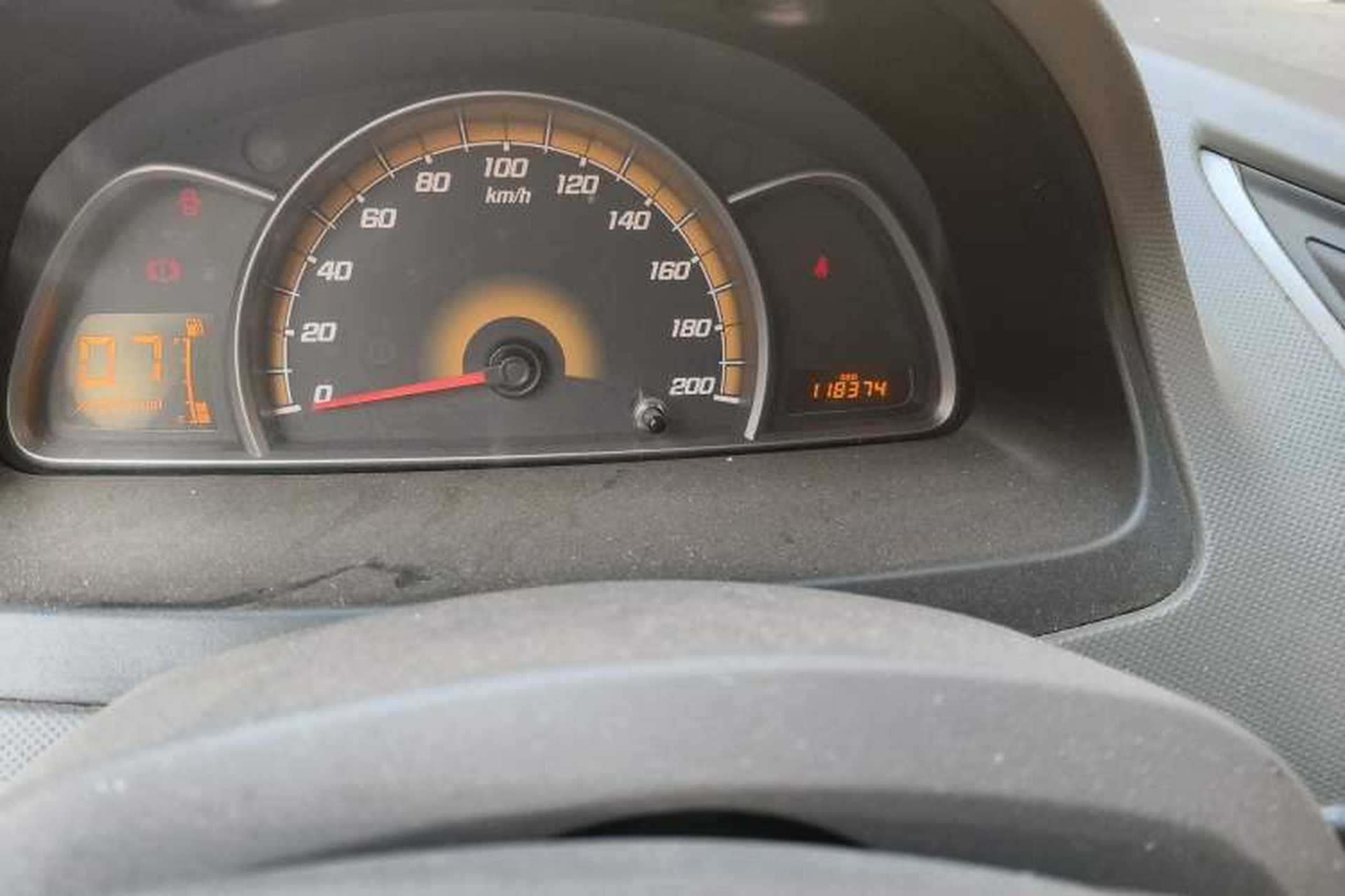 Used Chevrolet Sail 2013 Sedan 1.2L Manual Warm Edition Odometer Close Up