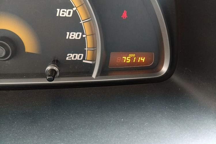 Used Chevrolet Sail 2013 Sedan 1.2L Manual Warm Edition Odometer Close Up