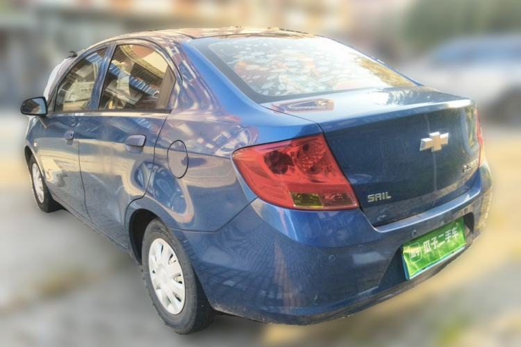 Used Chevrolet Sail 2013 Sedan 1.2L Manual Fashionable Happiness Edition Rear Left 45 Deg
