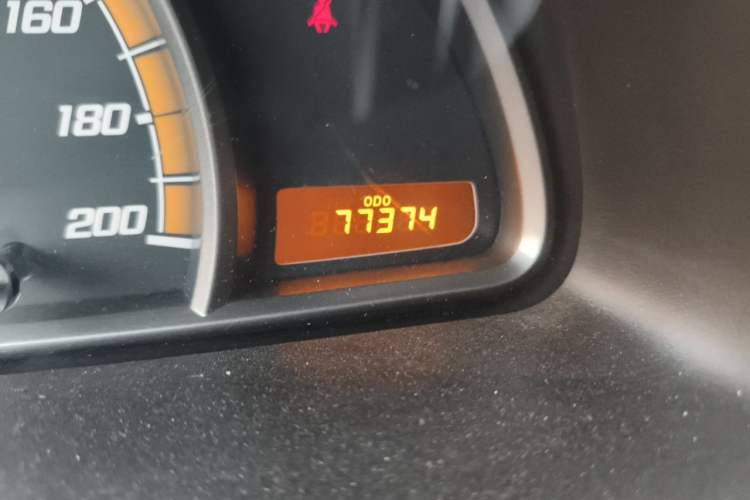 Used Chevrolet Sail 2013 Sedan 1.2L Manual Happiness Edition Odometer Close Up