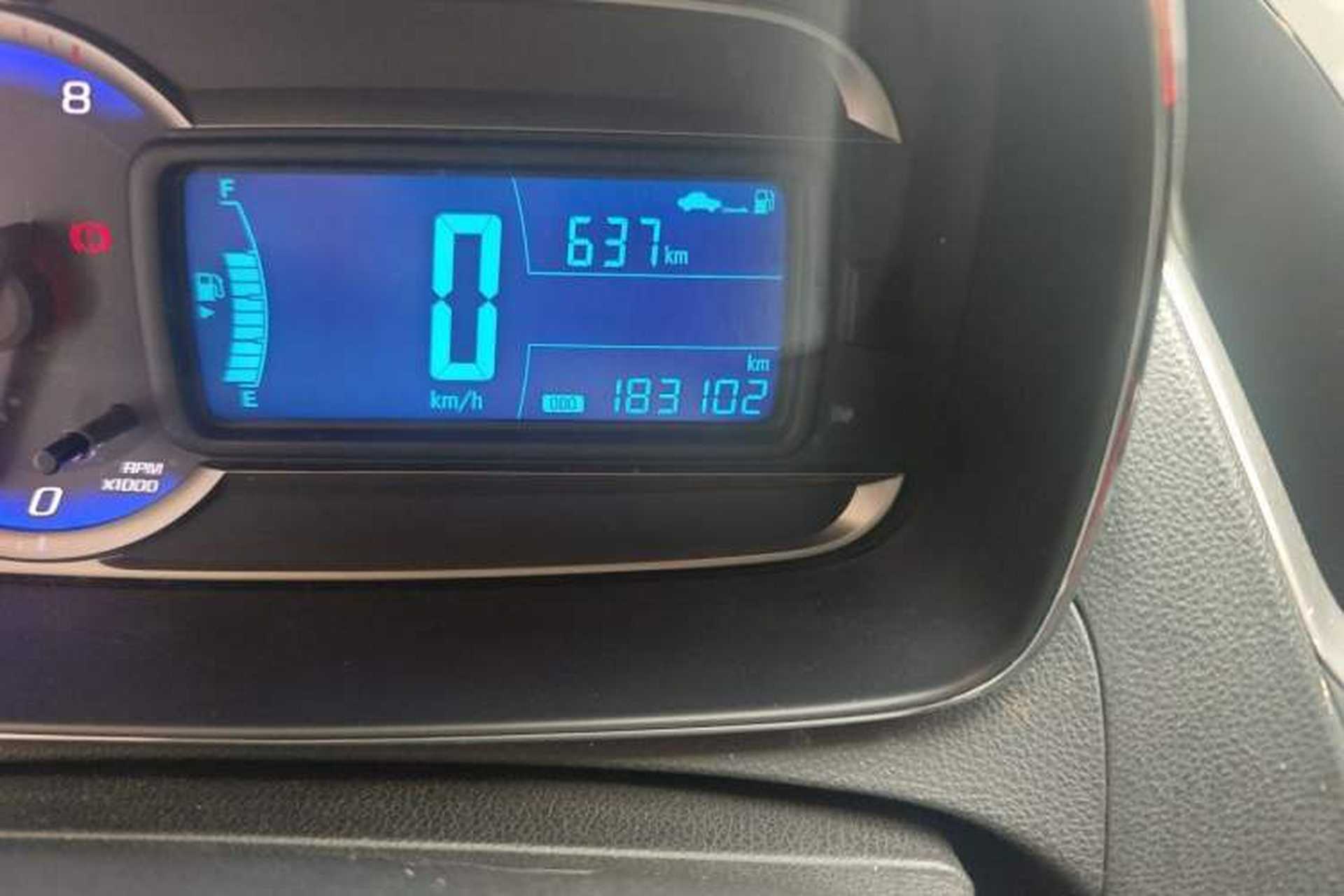 Used Chevrolet Trax 2014 1.4T Manual Two-Wheel Drive Comfort Model Odometer Close Up