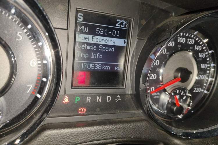 Used Chrysler Grand Voyager 2013 3.6L Luxury Edition Odometer Close Up