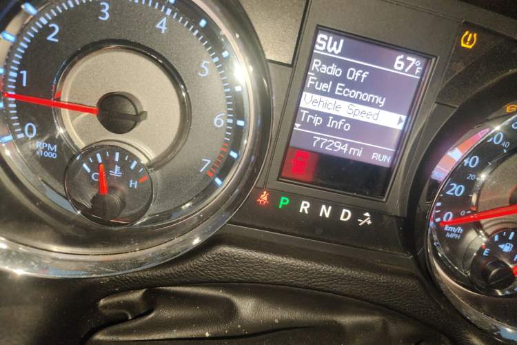 Used Chrysler Grand Voyager 2013 3.6L Luxury Edition Odometer Close Up