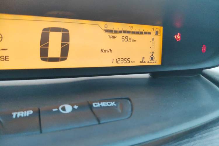 Used Citroen C-Quatre 2010 Sedan 1.6L Manual Shangle Version Odometer Close Up