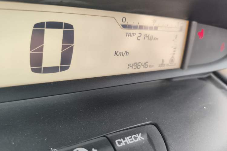 Used Citroen C-Quatre 2011 Sedan 1.6L Automatic Champion Edition Odometer Close Up