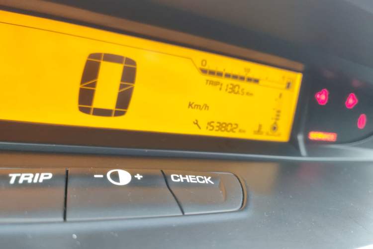 Used Citroen C-Quatre 2012 Sedan 1.6L Manual Enjoyment Model Odometer Close Up