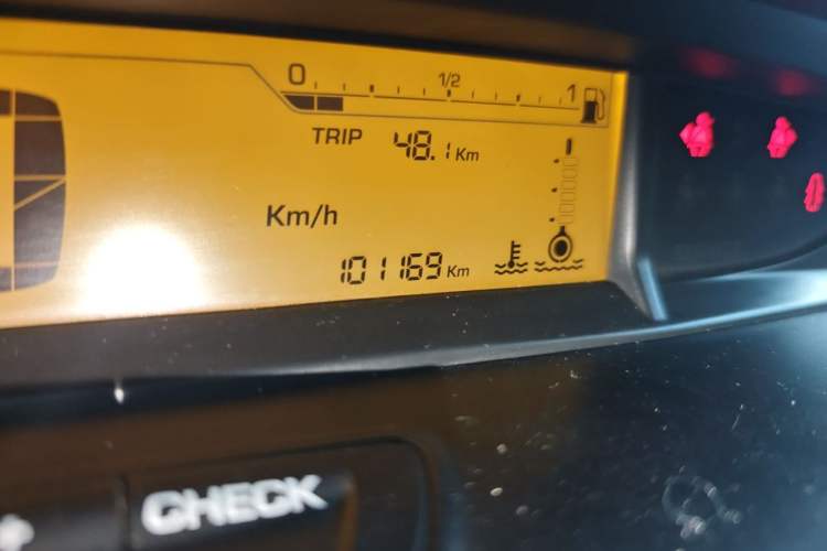 Used Citroen C-Quatre 2012 Sedan 1.6L Manual Prestige Model Odometer Close Up