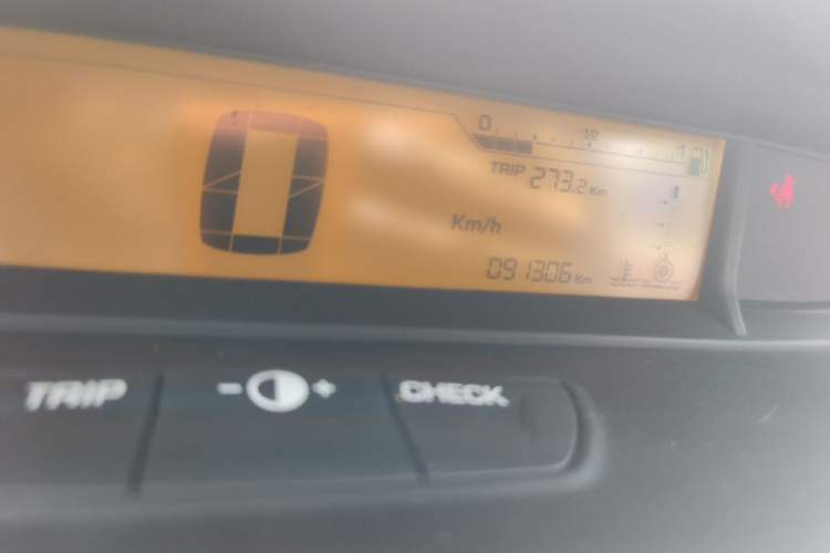Used Citroen C-Quatre 2012 Sedan 1.6L Manual Prestige Model Odometer Close Up