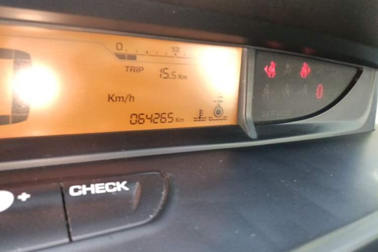 Used Citroen C-Quatre 2012 Sedan 1.6L Manual Prestige Model Odometer Close Up