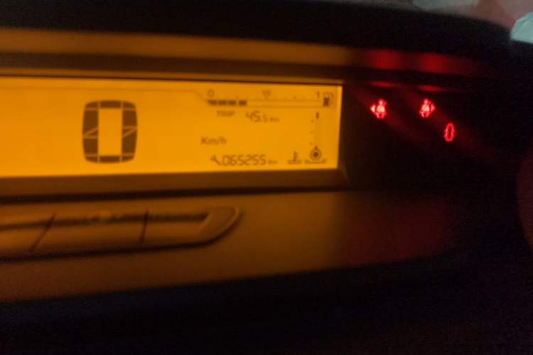 Used Citroen C-Quatre 2012 Sedan 1.6L Manual Prestige Model Odometer Close Up