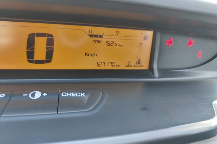 Used Citroen C-Quatre 2012 Sedan 1.6L Automatic Prestige Model Odometer Close Up