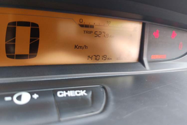Used Citroen C-Quatre 2012 Sedan 1.6L Automatic Prestige Model Odometer Close Up