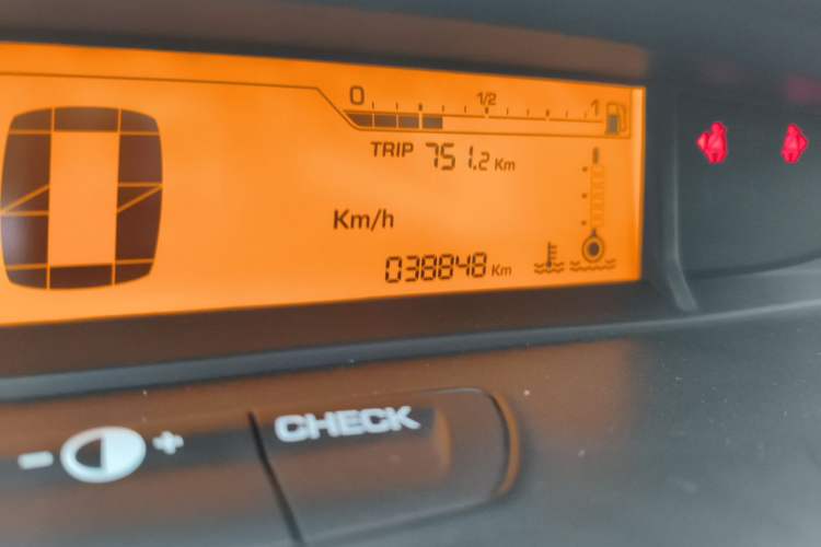 Used Citroen C-Quatre 2012 Sedan 1.6L Automatic Prestige Model Odometer Close Up